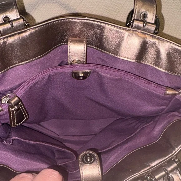 Coach Soho North South Leather Tote Shoulder Bag. Shimmering Bronze in EUC. - Picture 12 of 12